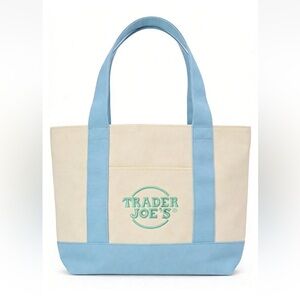 NWT Trader Joe’s Mini Tote Bag in Pastel Blue